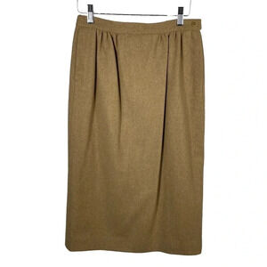 Pendleton‎ Wool Tan Vintage Skirt size 8 light Acadamia Neutral